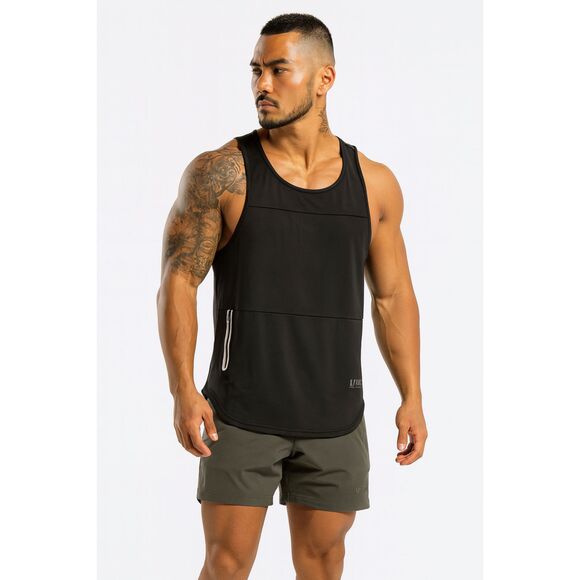 ASRV Black Basketball Gym Running Tank Top Shirt Mens Size Medium - Picture 1 of 9